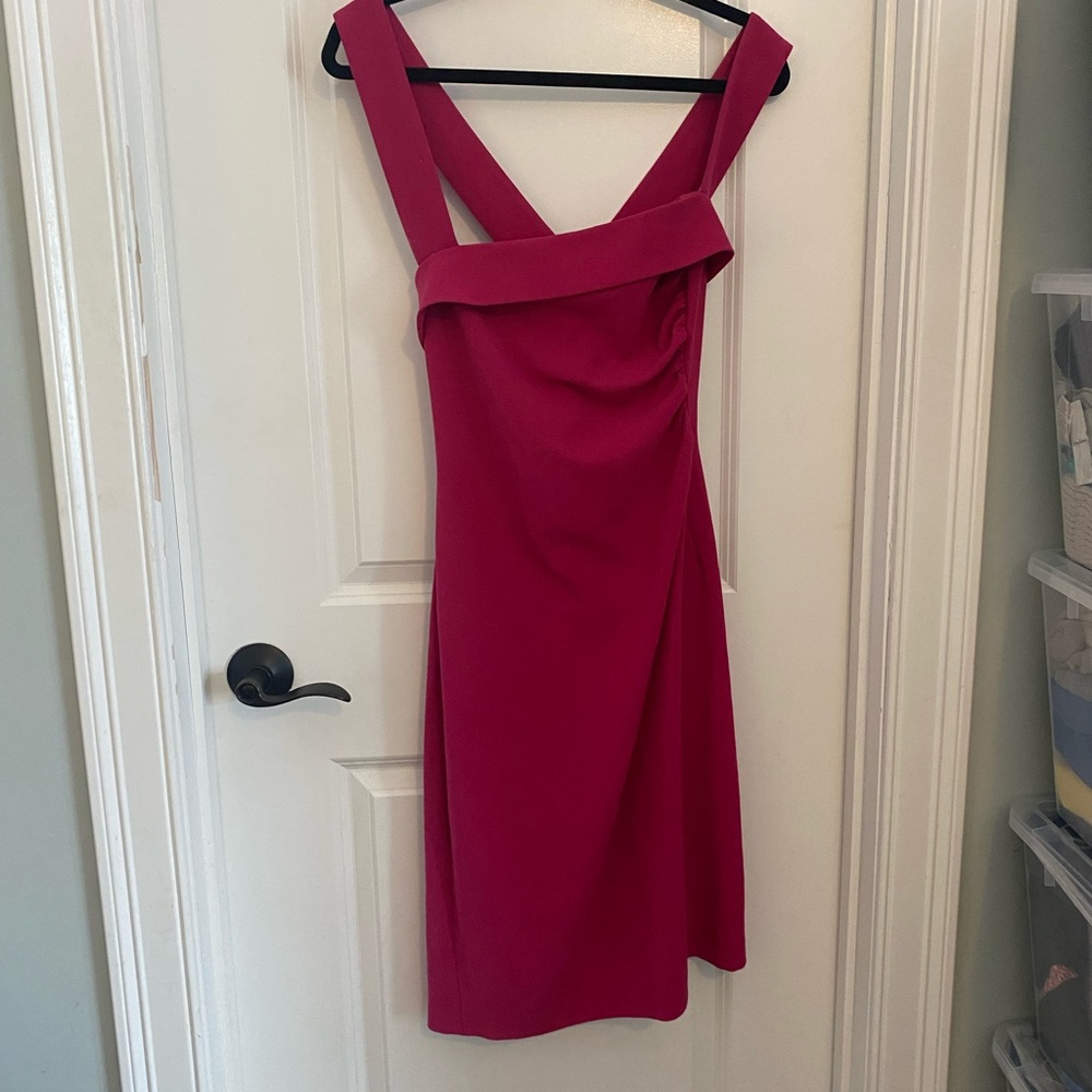 LK Bennett Fuchsia Shoulder Strap Sheath Dress